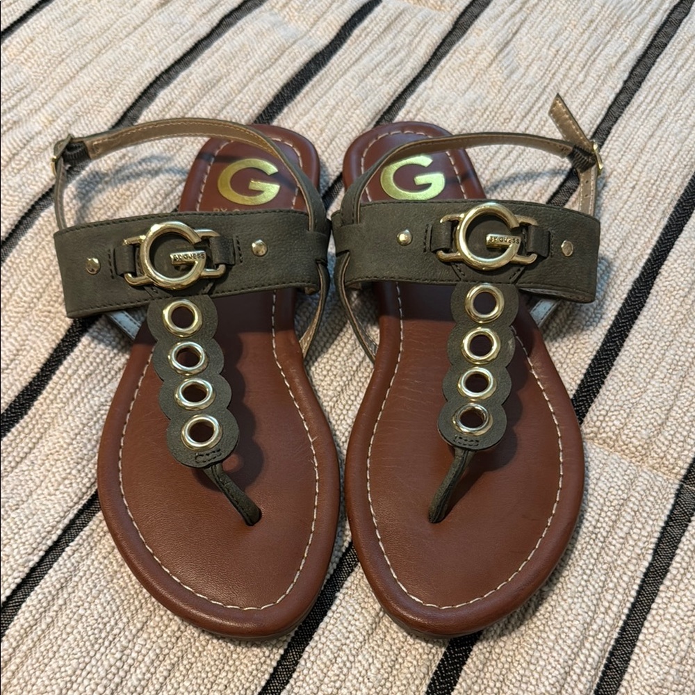 Guess Women's Olive Green Sandals.
